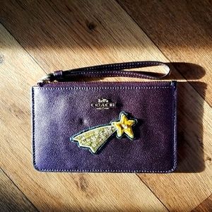 Purple Coach wristlet